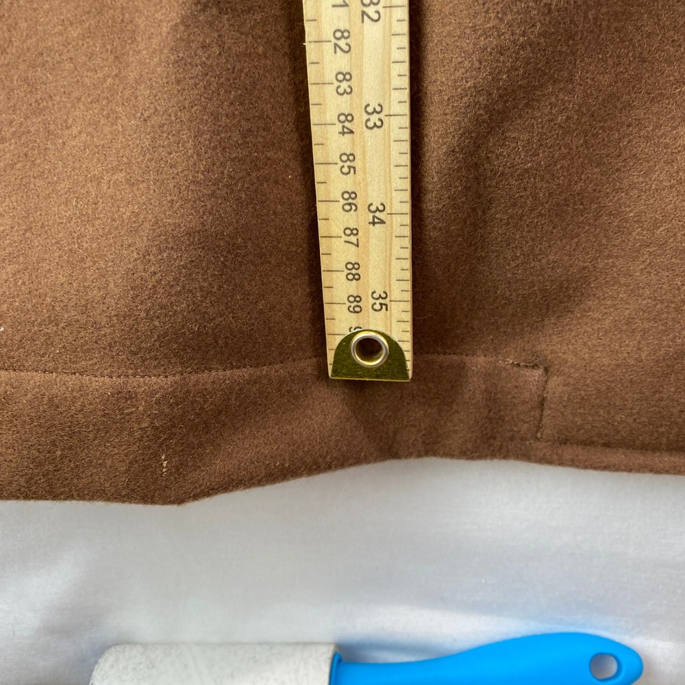 VTG Golfer Duffle Coat Men XL Brown Wool Blend Toggle Hooded convert Long Jacket - Picture 11 of 15